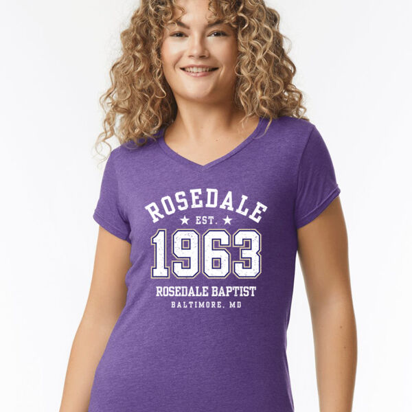 Rosedale  - Women's Perfect Blend ® CVC V Neck Tee Thumbnail